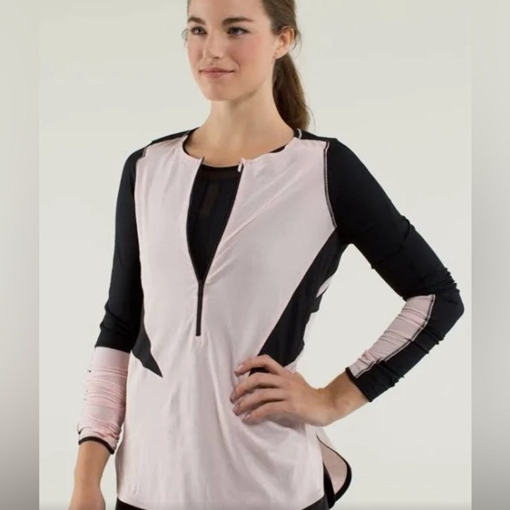 Lululemon half zip Ride Inside bike long sleeve 6 EUC
